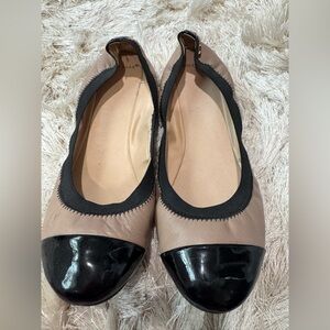 Cole Haan Black & Tan Ballet Flats